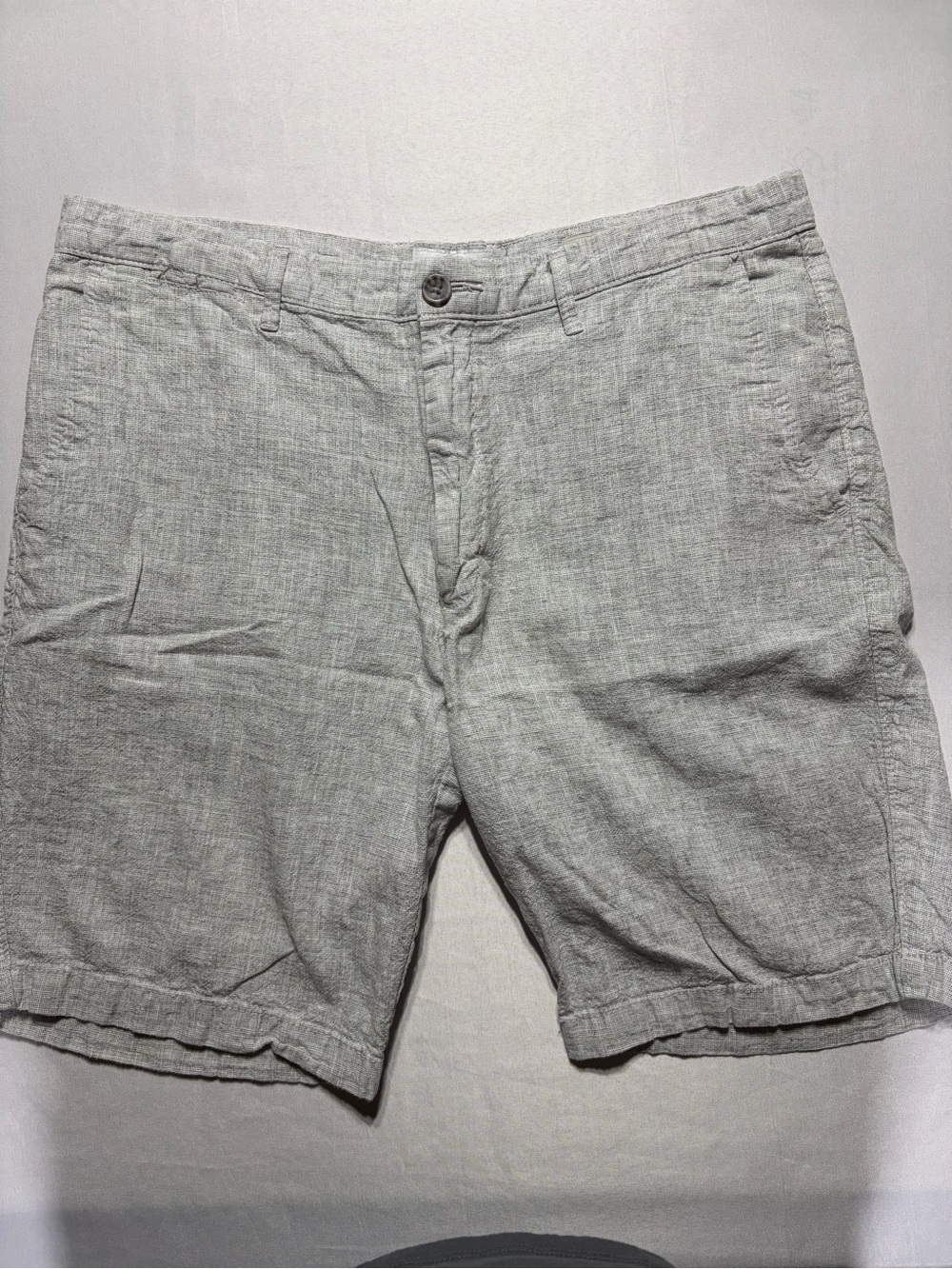 Men’s 36 Waist Light Heathered Gray Pull On Lightweight Flat Front Shorts